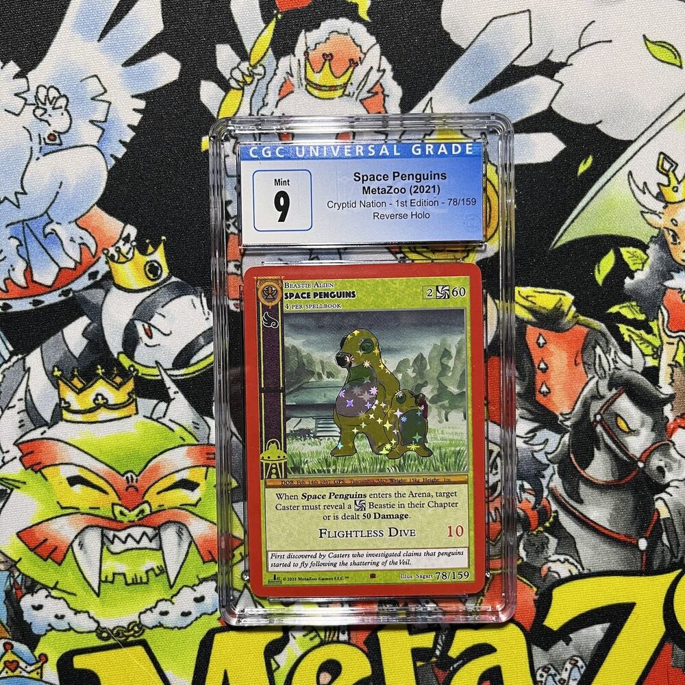 Metazoo Space Penguins Mint 9 CGC Reverse Holo Cryptid Nation 1st Edition